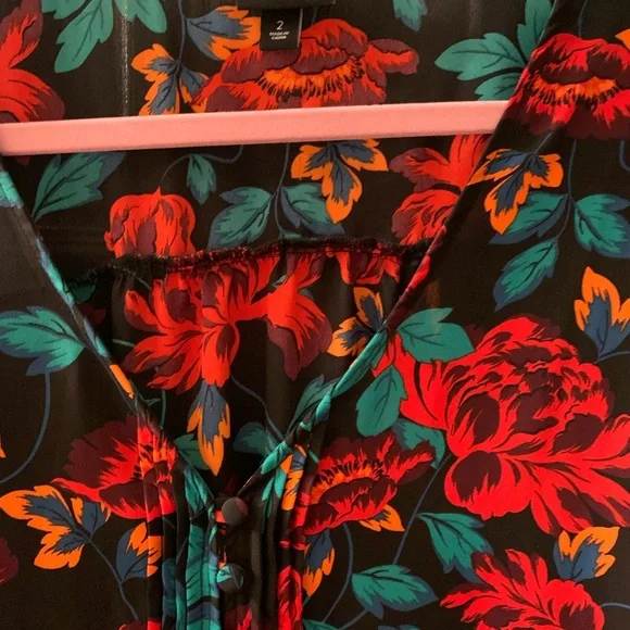 Torrid Black Floral Blouse - Picture 2 of 3